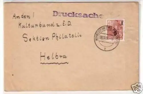 23327 DDR Drucksache Hohndorf mit Michel 436 von 1955