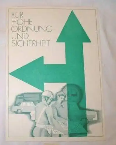 DDR Schmuckblatt für hohe Ordnung und Sicherheit 1975