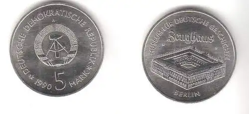 DDR Gedenk Münze 5 Mark Berlin Zeughaus 1990 (111355)