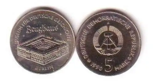 DDR Gedenk Münze 5 Mark Zeughaus Berlin 1987