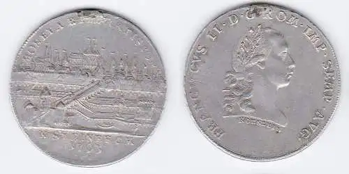 1 Konventionstaler Silber Münze Regensburg Stadtansicht 1793 (118025)