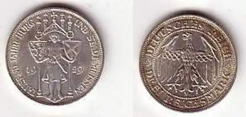 Silbermünze 3 Mark 1000 Jahre Meissen 1929 E