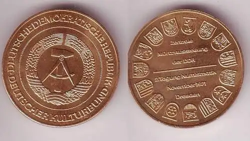 DDR Medaille 2. Tagung Numismatik November 1971 Dresden