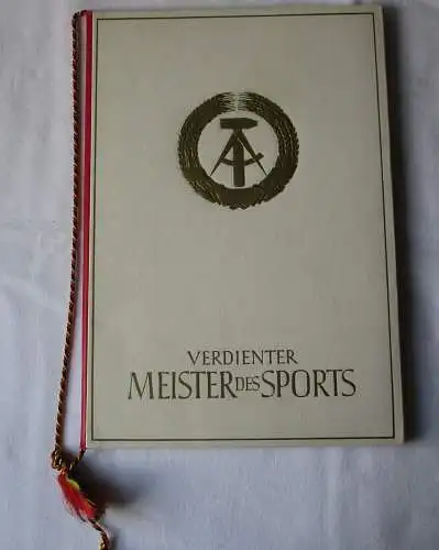 DDR Urkunde Verdienter Meister des Sports 1970 K. Katzur Körperkultur (133492)