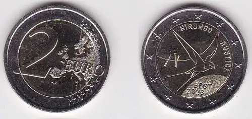 2 Euro Münze Estland Rauchschwalbe 2023 Stgl. (160060)