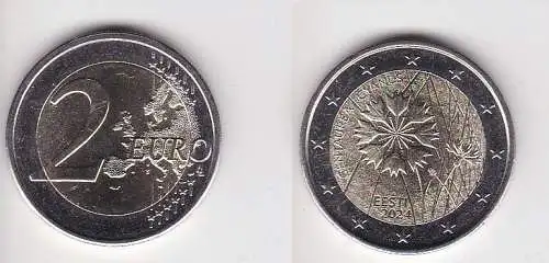 2 Euro Münze Estland Kornblume 2024 Stgl. (167426)