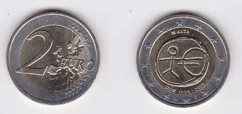 2 Euro Bi-Metall Münze Malta 2009 europäische Währungsunion EMU (167508)