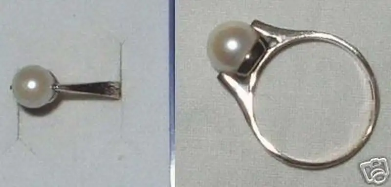 fantastischer alter Damen-Ring mit Perle, 333er Gold 0