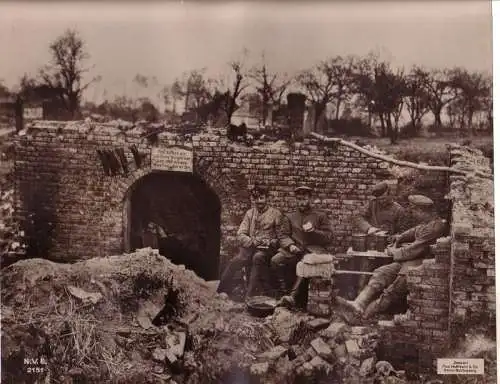 106539 großes Original Propaganda Foto "Trümmer eines Dorfes" 1. Weltkrieg