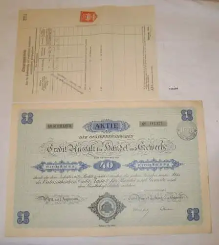 Aktie 40 Schilling Österreich Credit Anstalt für Handel und Gewerbe 1926