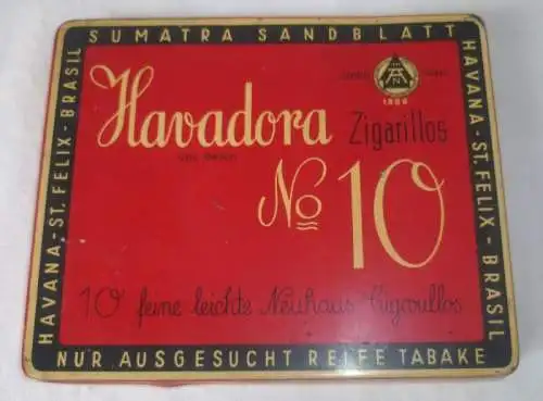 Alte Blechdose Havadora Zigarillos Neuhaus um 1920