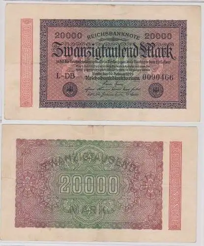 20000 Mark Banknote Berlin 20.9.1923 Rosenberg 84 c (101345)