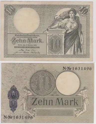 10 Mark Banknote Reichskassenschein Berlin 6. Oktober 1906 Ro. 27b (106952)