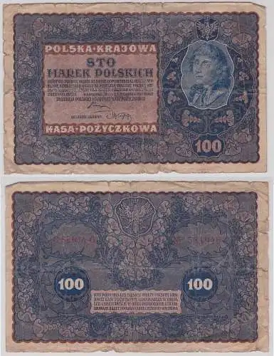 100 Marek Banknote Polen 23.8.1919 Pick 27 (107831)