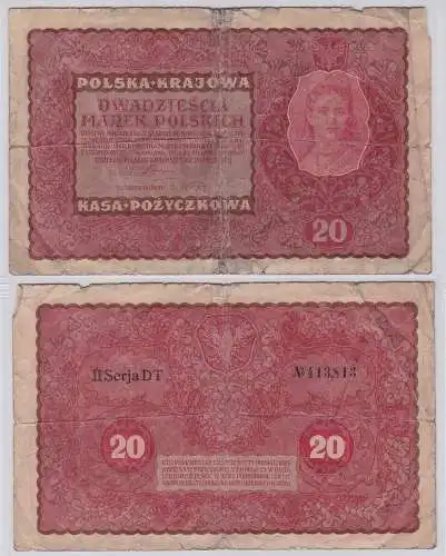 20 Marek Banknote Polen 23.8.1919 Pick 26 (107684)