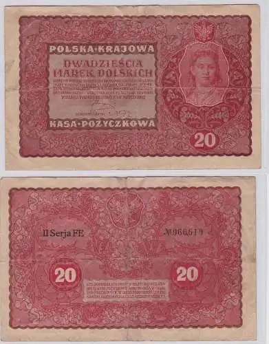 20 Marek Banknote Polen 23.8.1919 Pick 26 (103761)