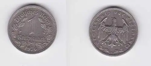 1 Mark Nickel Münze III.Reich 1936 A Jäger Nr. 354 (105639)