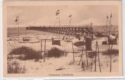 72310 Ak Ostseebad Scharbeutz - Strandpartie um 1910