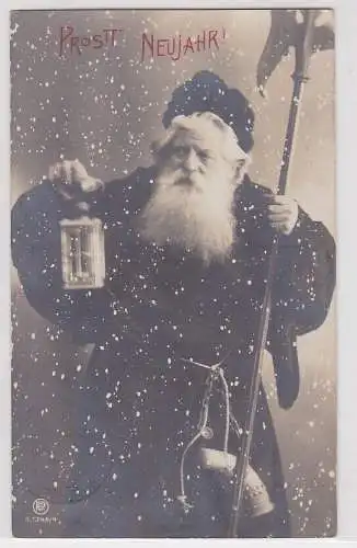 907519 Ak Prosit Neujahr - Nikolaus mit Laterne 1909