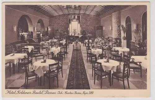 908249 Ak Hotel "Goldener Beutel" Dessau - Innenansicht um 1930