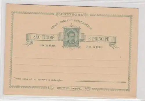 88062 seltene Ganzsachen Postkarte Sao Thome e Principe portugiesische Kolonie