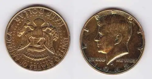 1/2 Dollar Silbermünze USA 1968 John F. Kennedy (157085)