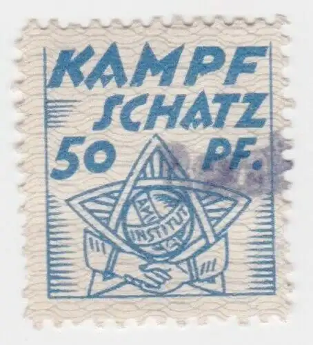 Seltene kommunistische 50 Pfennig Spenden Mark Kampfschatz um 1930 (71043)