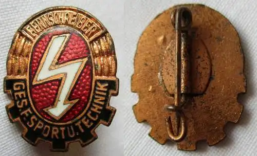 DDR Abzeichen GST Fernschreib-Leistungsabzeicehn ab 1964 Bartel 668 b (142602)