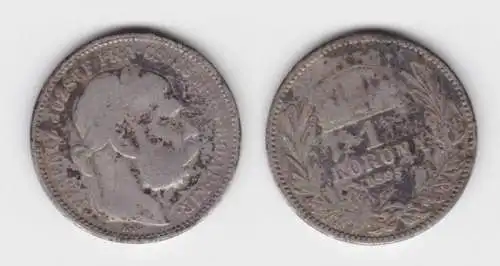 1 Krone Silber Münze Österreich Ungarn 1895 (111663)