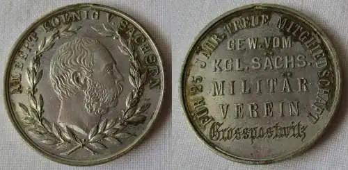 Seltene Medaille kgl.sächs.Militärverein Großpostwitz für 25 Jahre (148206)