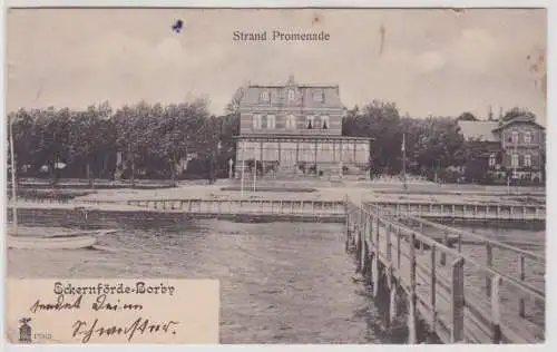 901603 AK Eckernförde-Borby - Strand Promenade 1904