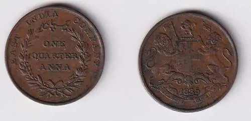 1/4 Anna Kupfer Münze East India Company 1835 (133034)