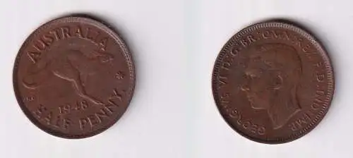 1/2 Penny Bronze Münze Australien Georg V. 1948 (141159)