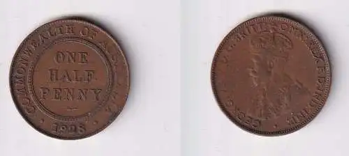 1/2 Penny Bronze Münze Australien Georg V. 1928 (145327)