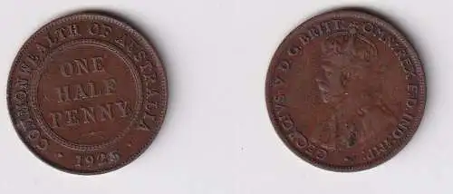 1/2 Penny Bronze Münze Australien Georg V. 1925 (147183)