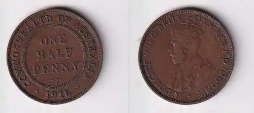 1/2 Penny Bronze Münze Australien Georg V. 1916 (146708)