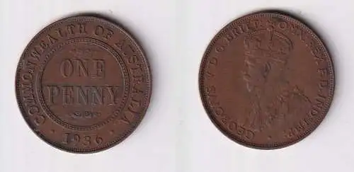 1 Penny Kupfer Münze Australien 1936 (146040)