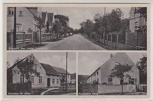 43891 Mehrbild Ak Zinsdorf Bez. Halle Gasthof usw. 1940