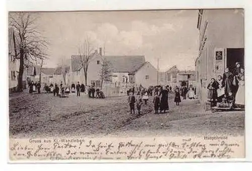 53943 Ak Gruß aus Klein Wanzleben Hauptstrasse 1905