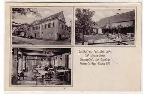 46308 Mehrbild Ak Braunsdorf Kreis Querfurt Gasthof zur Deutschen Eiche um 1930