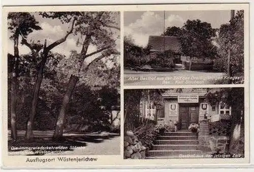 60758 Mehrbild Ak Ausflugsort Wüstenjerichow alter Gasthof 1940