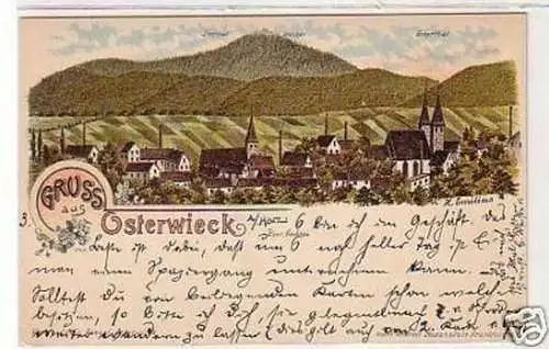 32464 Ak Lithographie Gruss aus Osterwieck am Harz 1900