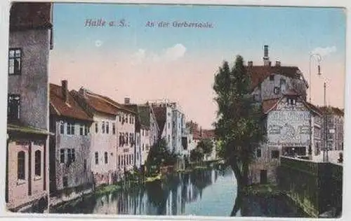 47231 Ak Halle an der Saale an der Gerbersaale 1915