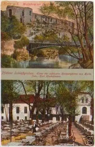 18501 Mehrbild Ak Halle Pfälzer Schießgraben um 1910