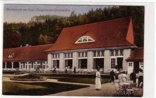 56280 Ak Wernigerode am Harz Kurgarten zur Storchenmühle um 1910