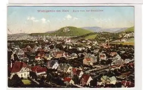 56390 Ak Wernigerode Harz Blick von der Sennhütte 1907