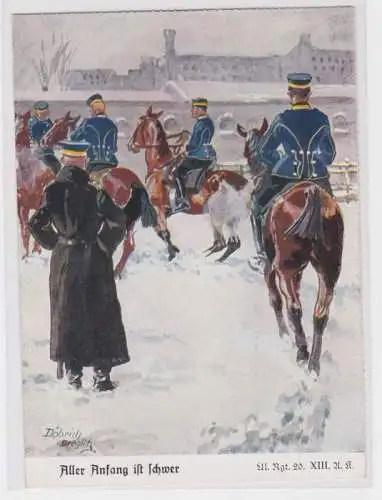 96829 Ak Ulanen Regiment 20 'Aller Anfang ist schwer' um 1930