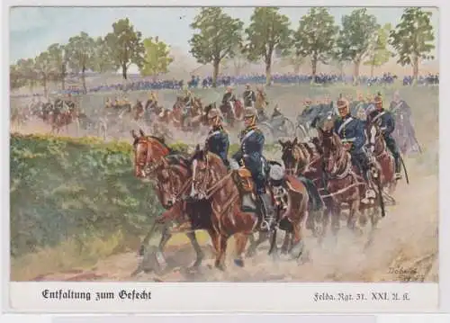 96818 Ak Feldartillerie Regiment 31 XXI. Armee K.'Entfaltung zum Gefecht' um 193