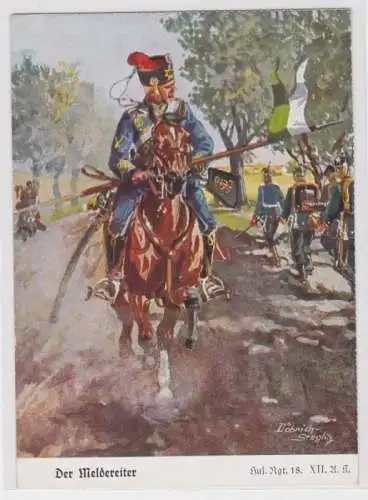 96811 Ak Husaren Regiment 18 'Der Meldereiter' um 1930