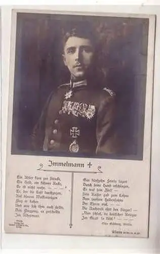 17417 Feldpost Ak Kampfflieger Immelmann 1. Weltkrieg 1916